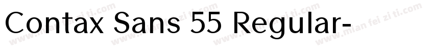 Contax Sans 55 Regular字体转换